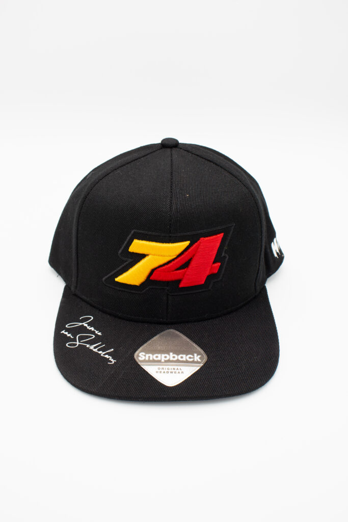 3D 74 Baseball cap Yellow-Red